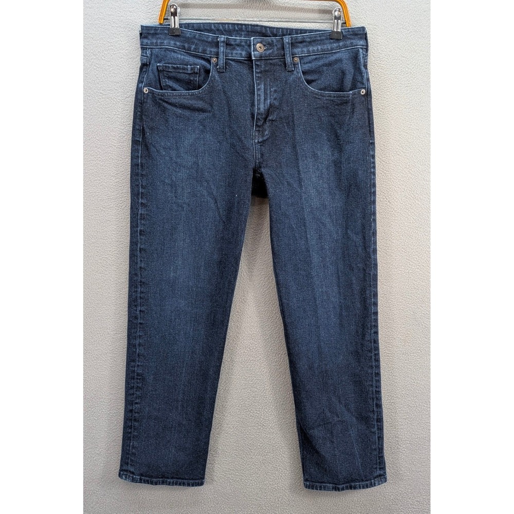 True Classic Men's Selvedge Jeans 33x30 Dark Indigo Blue Stretch Denim Straight